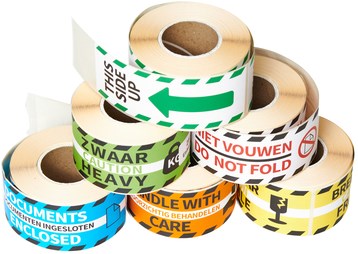 Rillprint etiketten Breekbaar, ft 46 x 125 mm, rol van 250 stuks-3