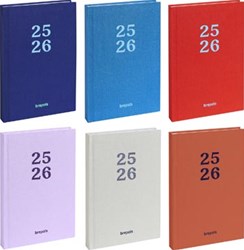 Brepols Studentenagenda Rainbow, geassorteerde kleuren, 2025-2026