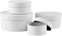 Doos Creativ Company rond 4 stuks Ø 8, 10, 12, 14cm, hoogte 4, 5, 6, 7cm wit-2