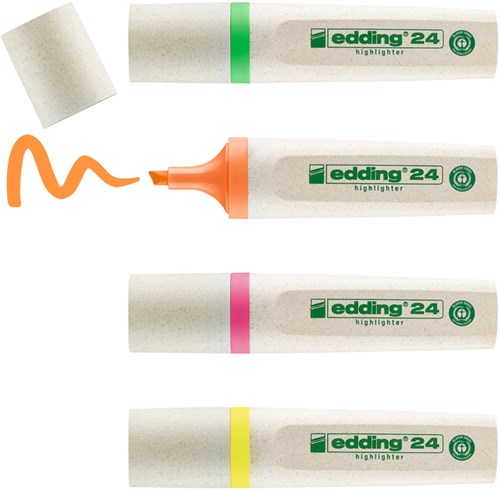 Edding Markeerstift Ecoline e-24 etui van 4 stuks in geassorteerde kleuren-2