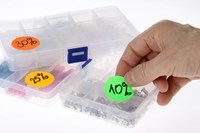 Etiket Rillprint 25mm 500st op rol fluor oranje-2