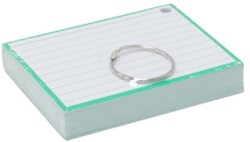 Flashcards A7 Groen incl. clipring