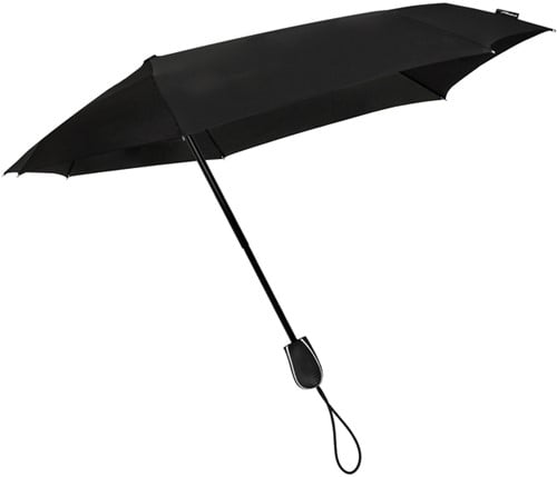 Stormparaplu STORMini® aërodynomisch opvouwbaar windproof 90 cm zwart