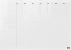Weekplanner Nobo transparant acryl A4