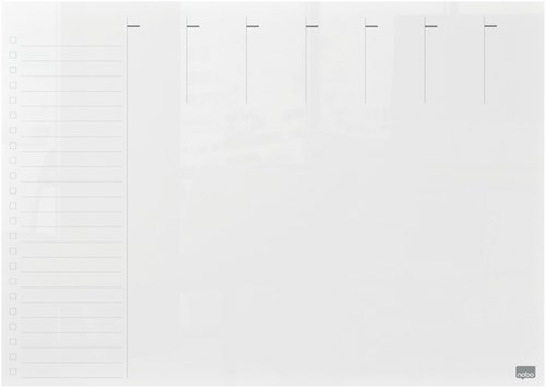 Weekplanner Nobo transparant acryl A4