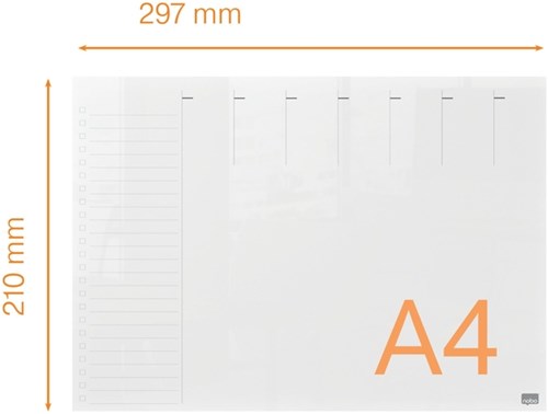 Weekplanner Nobo transparant acryl A4-2