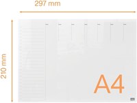 Weekplanner Nobo transparant acryl A4-3