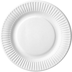 Bord IEZZY Ø180mm karton 100 stuks wit