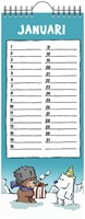 Verjaardagskalender Lannoo Ritstier blauw 2025-2