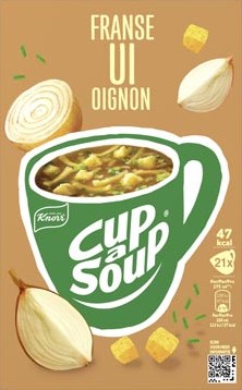 Cup-a-Soup Knorr Franse Ui 21 zakjes zonder toegevoegde smaakversterkers