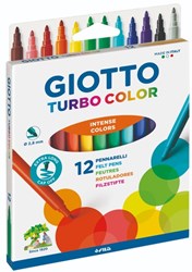 Viltstift Giotto Turbo Color assorti 12 stuks