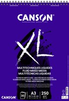 Tekenblok Canson XL Fluid Mixed Media A3 30vel 250gr