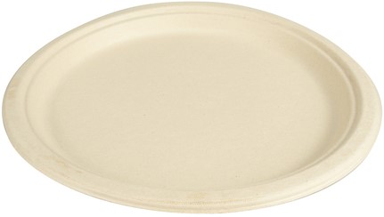 Bord suikerriet IEZZY 260mm PFAS-vrij naturel 50 stuks