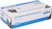 Handschoen CMT maat L soft nitril zwart