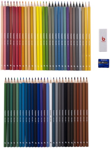 Bruynzeel potloden tekenset in blik á 60 kleuren assorti-2