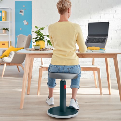Zit-sta kruk Leitz Ergo Cosy grijs met active plate-3