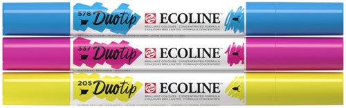 Duotip Talens Ecoline set à 3 stuks primair