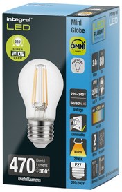 Integral Mini Globe LED lamp E27 dimbaar 2.700 K 3,4 W 470 lumen-3