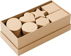 Decoratie doosjes Folia DIY karton 15 stuks
