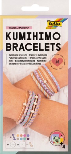 Armbanden maken kumihimo set inclusief 2 discs 16-delig