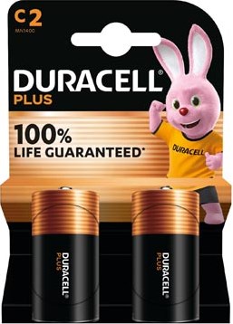 C batterij Duracell Plus 2xC