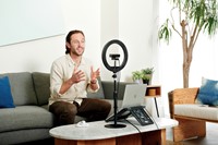Ringlamp Kensington L1000 Bicolour met webcam mount-1