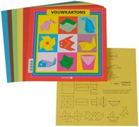Vouwkartons vierkant 16x16cm 105gram assorti