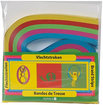 Vlechtstroken Kreatief 1.5x48cm assorti