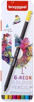 Kleurpotlood Bruynzeel 6 stuks neon kleuren
