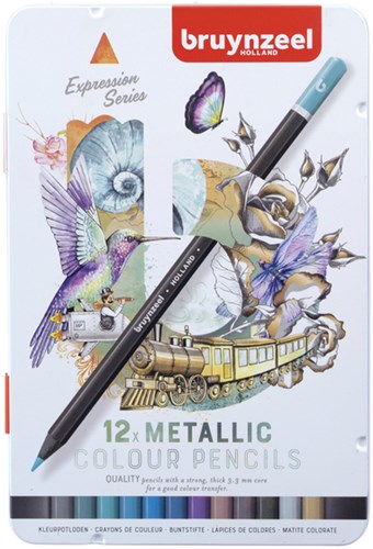 Kleurpotlood Bruynzeel 12 stuks metallic kleuren