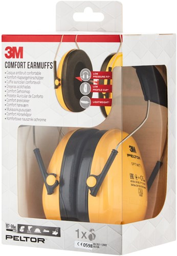 Oorkap 3M Peltor Optime Comfort verlaging geluidsniveau maximaal 27dB