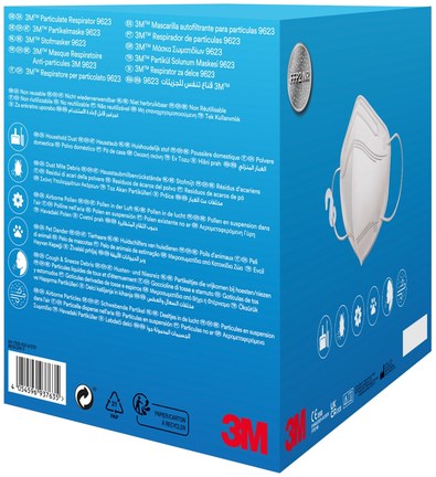 Stofmasker 3M Aura FFP2 KN95 zonder ventiel 3 stuks-3