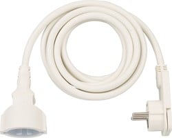 Verlengsnoer Brennenstuhl met platte stekker 3m H05VV-F3G15 wit
