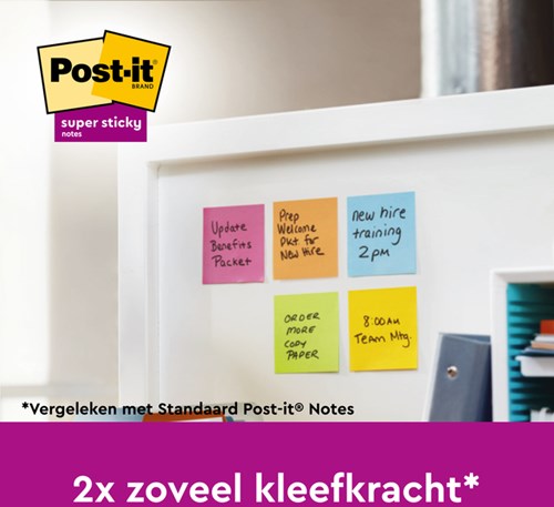 Memoblok 3M Post-it 655 Super Sticky 76x127mm neongeel-3
