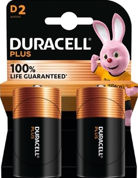 D batterij Duracell Plus 2xD