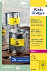 Avery Etiketten Heavy Duty 45.7 x 21.2mm geel