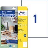 Etiket Avery Zweckform LR3478-10 210x297mm recycled wit 10stuks-2