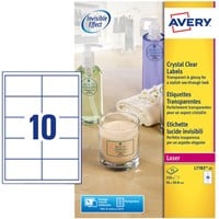 Etiket Avery L7783-25 96x50.8mm transparant 250stuks-2