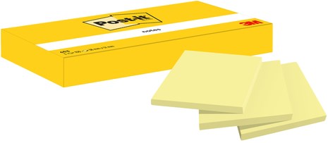 Memoblok 3M Post-it 653 38x51mm geel