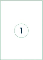 Etiket Qbasic A4 1.000 vel 210x297mm 1000 labels