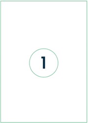 Etiket Qbasic A4 1.000 vel 210x297mm 1000 labels