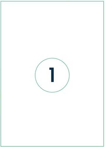 Etiket Qbasic A4 1.000 vel 210x297mm 1000 labels