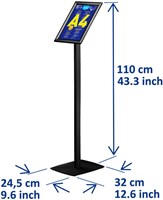 Europel info vloerstandaard voor A4  zwart-2