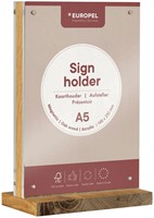 Kaarthouder A5 acryl met hout en magnetische sluiting
