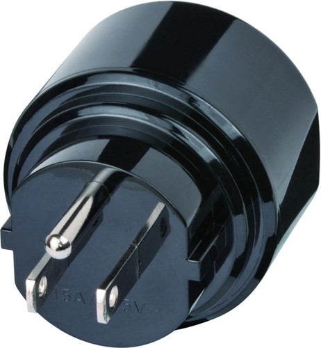 Reisstekker Brennenstuhl adapter USA met aarding zwart-2