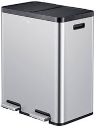 Dubbele pedaalemmer 2x30 liter RVS EKO Essential Recycler