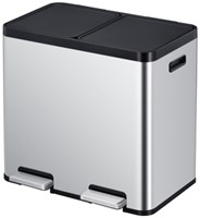 Dubbele pedaalemmer 2x22 liter RVS EKO Essential Recycler