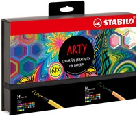 Fineliner STABILO point 88 & Pen 68 Arty creative assorti luxe box à 68 stuks