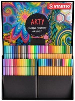 Fineliner STABILO point 88 & Pen 68 Arty creative assorti luxe box à 68 stuks-1