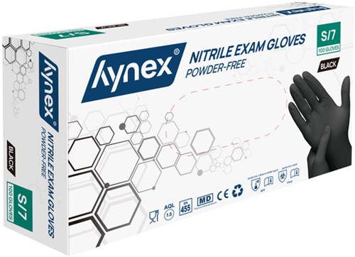 Handschoen Hynex maatS nitril zwart pak à 100 stuks